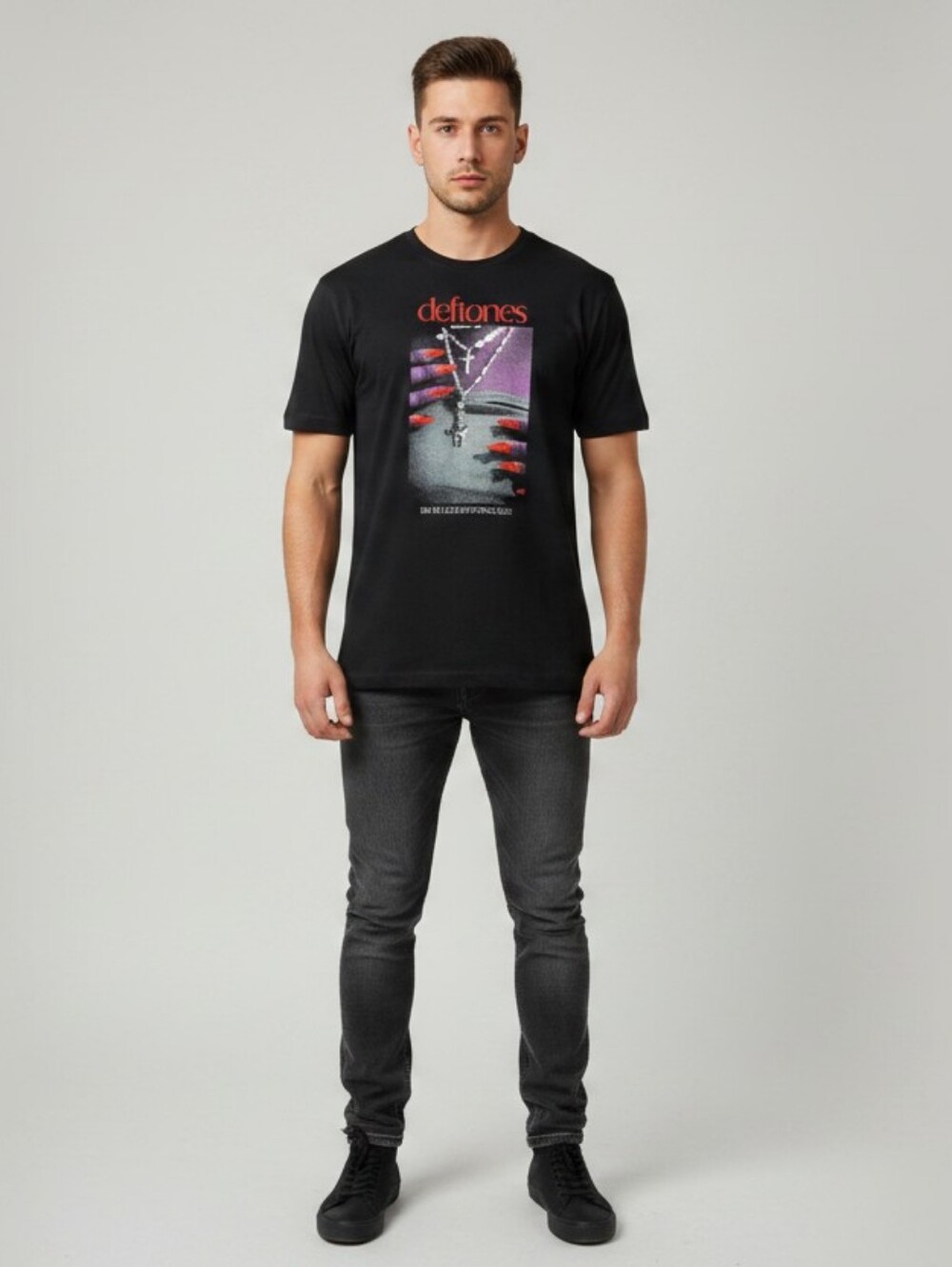 Dia De Los Deftones Tour 2025 Black Graphic T-Shirt - Dia De Los Deftones